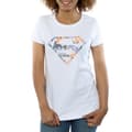 Miniatyrbillede 3 af 5: DC Comics Womens/Ladies Superman Floral Logo 2 Cotton T-Shirt