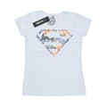 Miniatyrbillede 1 af 5: DC Comics Womens/Ladies Superman Floral Logo 2 Cotton T-Shirt
