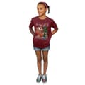 Miniatyrbillede 4 af 5: The Flintstones Girls Christmas Fair Isle Cotton T-Shirt