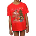 Miniatyrbillede 3 af 5: The Flintstones Girls Christmas Fair Isle Cotton T-Shirt