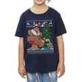 Miniatyrbillede 3 af 5: The Flintstones Girls Christmas Fair Isle Cotton T-Shirt
