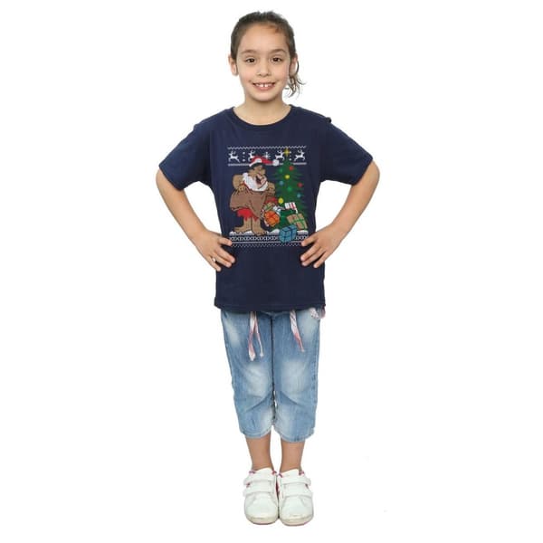 The Flintstones Girls Christmas Fair Isle Cotton T-Shirt