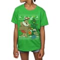 Miniatyrbillede 3 af 5: The Flintstones Girls Christmas Fair Isle Cotton T-Shirt