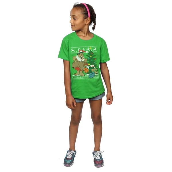 The Flintstones Girls Christmas Fair Isle Cotton T-Shirt