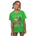 Miniatyrbillede 2 af 5: The Flintstones Girls Christmas Fair Isle Cotton T-Shirt