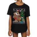 Miniatyrbillede 3 af 5: The Flintstones Girls Christmas Fair Isle Cotton T-Shirt