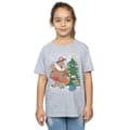 Miniatyrbillede 2 af 5: The Flintstones Girls Christmas Fair Isle Cotton T-Shirt