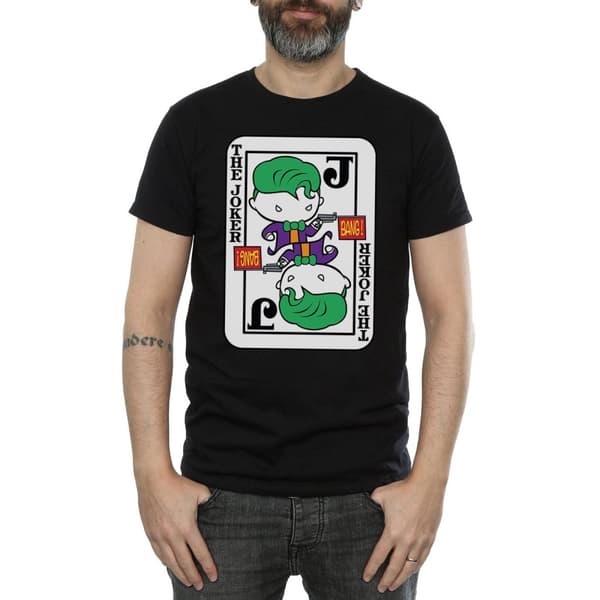 DC Comics Mens Chibi Joker Playing Card T-Shirt