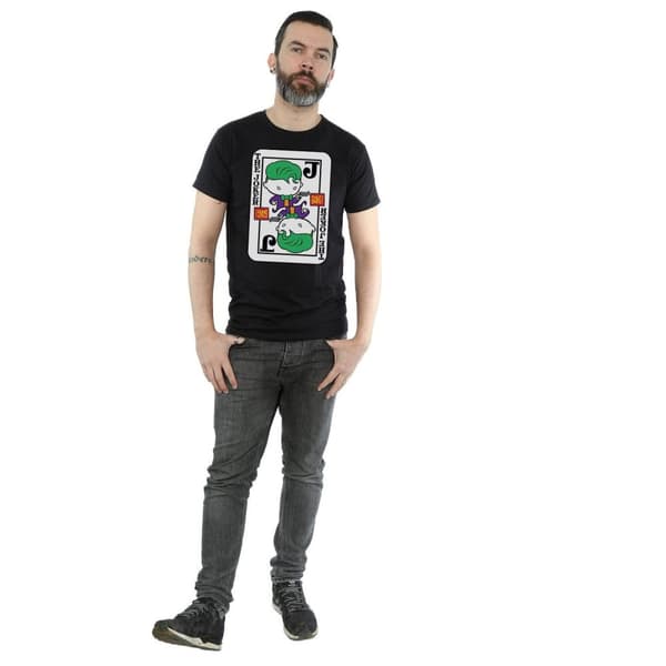 DC Comics Mens Chibi Joker Playing Card T-Shirt