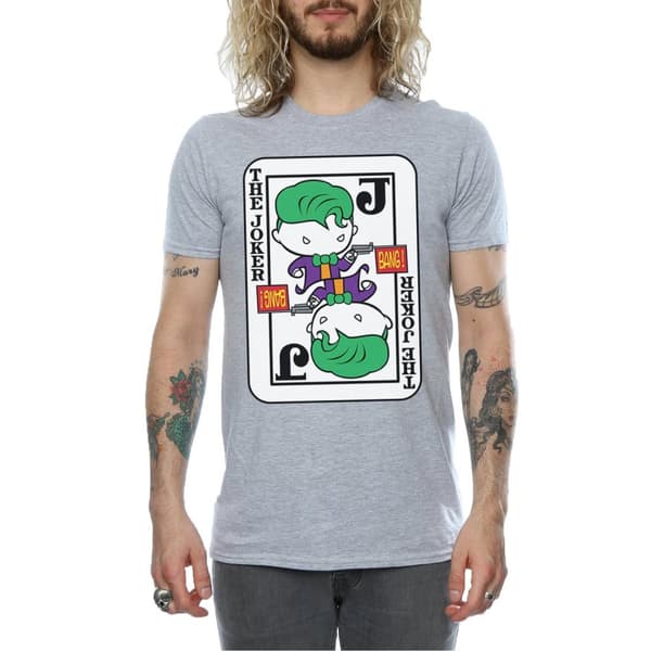 DC Comics Mens Chibi Joker Playing Card T-Shirt