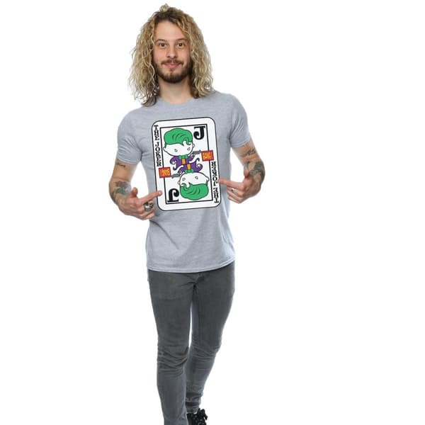 DC Comics Mens Chibi Joker Playing Card T-Shirt