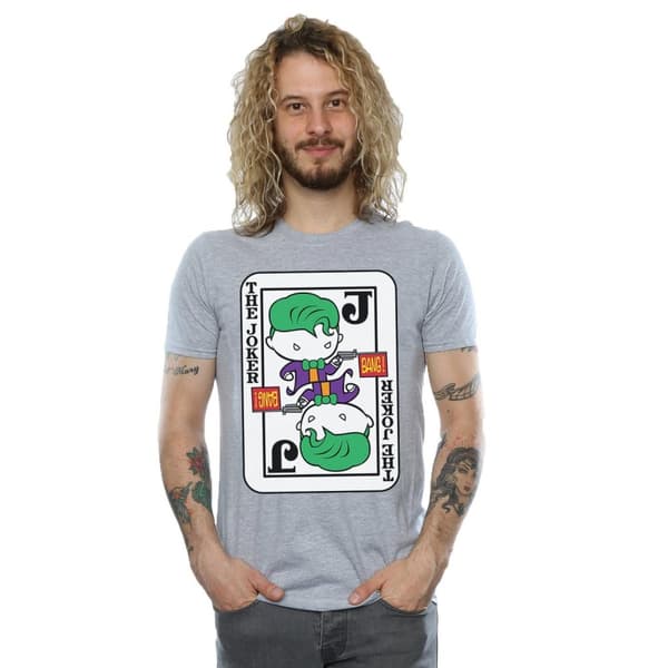 DC Comics Mens Chibi Joker Playing Card T-Shirt