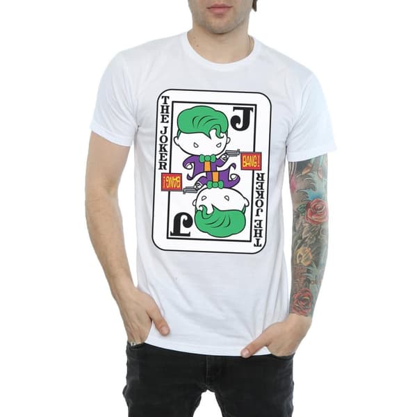 DC Comics Mens Chibi Joker Playing Card T-Shirt