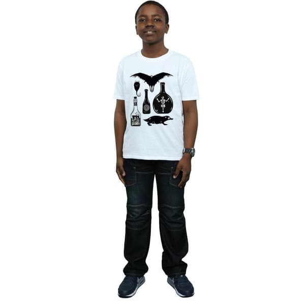 Fantastic Beasts T-shirt med enfärgade ikoner för pojkar