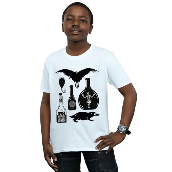 Fantastic Beasts T-shirt med enfärgade ikoner för pojkar