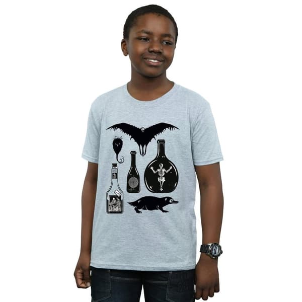 Fantastic Beasts T-shirt med enfärgade ikoner för pojkar