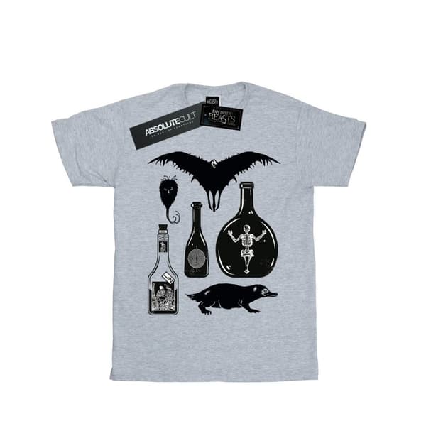 Fantastic Beasts T-shirt med enfärgade ikoner för pojkar