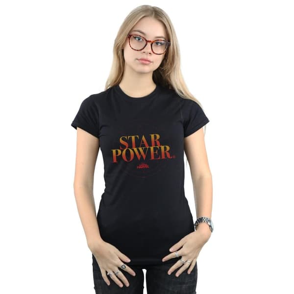 Marvel Womens/Ladies Captain Marvel Star Power Cotton T-Shirt