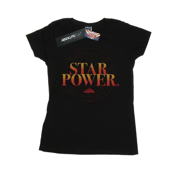 Marvel Womens/Ladies Captain Marvel Star Power Cotton T-Shirt