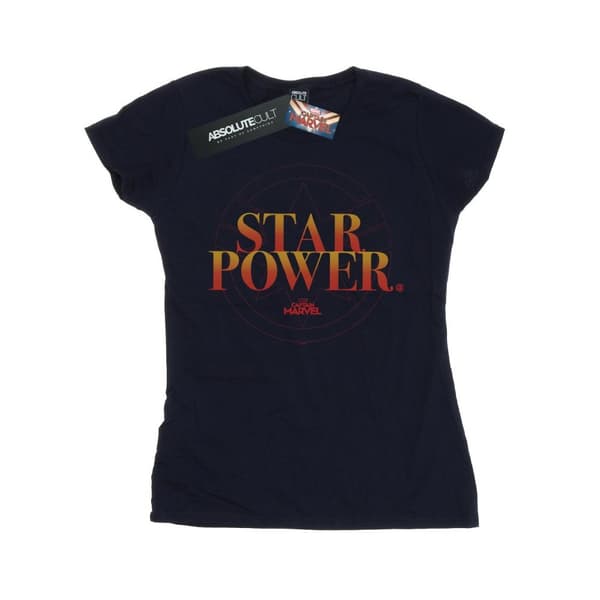 Marvel Womens/Ladies Captain Marvel Star Power Cotton T-Shirt