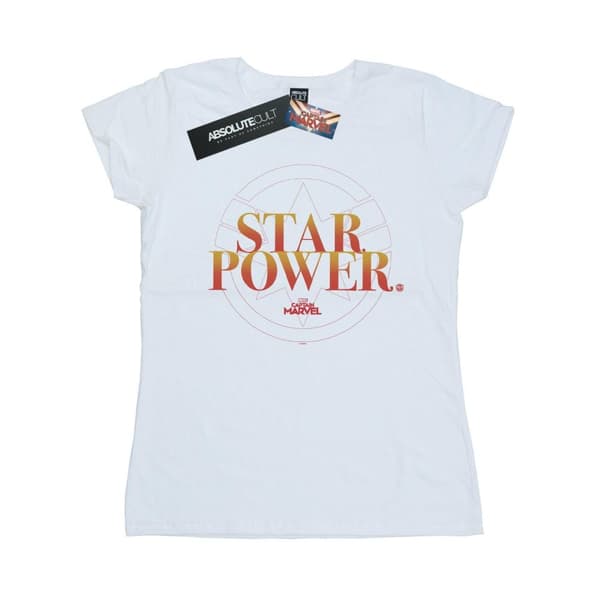 Marvel Womens/Ladies Captain Marvel Star Power Cotton T-Shirt