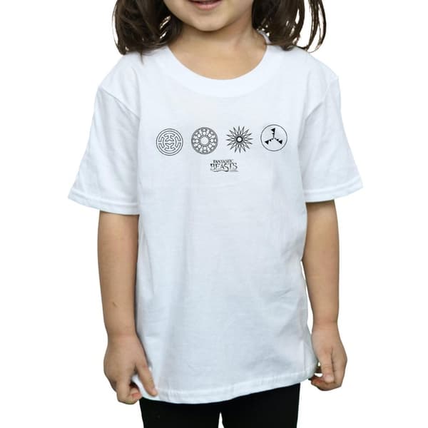 Fantastic Beasts Cirkulära ikoner - bomulls-T-shirt för flickor