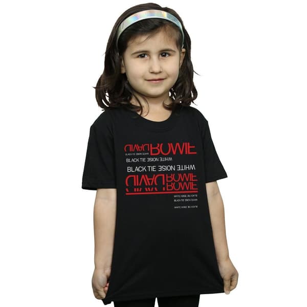 David Bowie Girls Black Tie White Noise Cotton T-Shirt