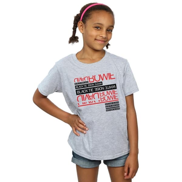 David Bowie Girls Black Tie White Noise Cotton T-Shirt