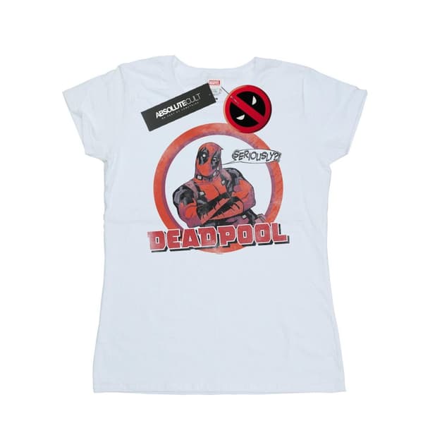 Marvel Womens/Ladies Deadpool Seriously Speech Bubble Cotton T-Shirt