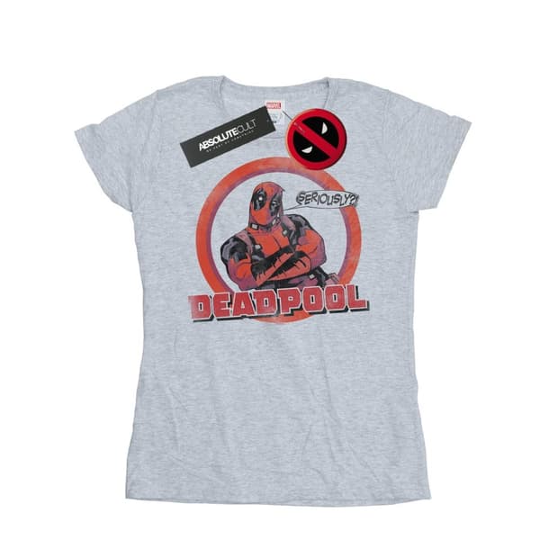 Marvel Dam/Tjej Deadpool Seriously Speech Bubble - T-shirt i bomull