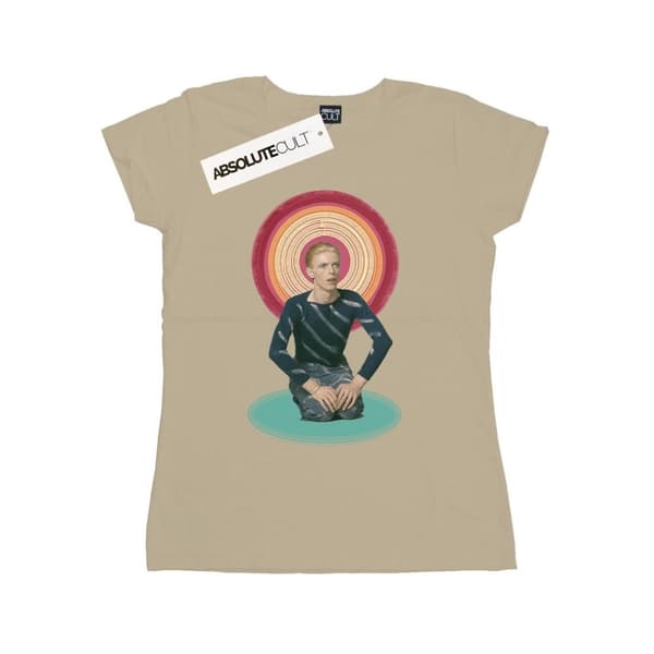 David Bowie T-shirt i bomull med knäböjande halo för damer/damer