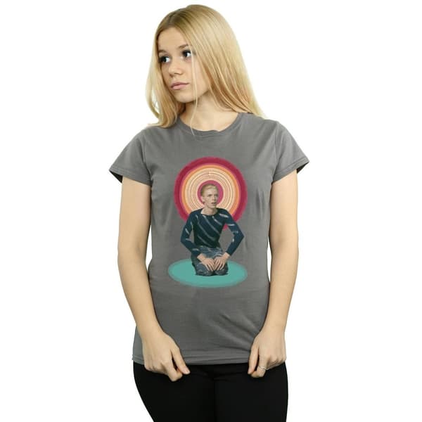 David Bowie T-shirt i bomull med knäböjande halo för damer/damer