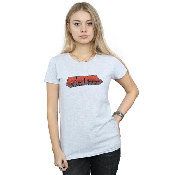 Marvel Womens/Ladies Deadpool Text Logo Cotton T-Shirt