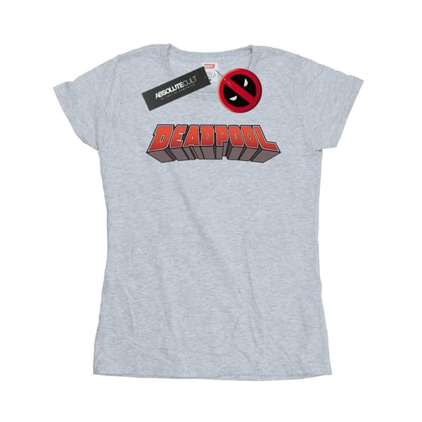 Marvel Womens/Ladies Deadpool Text Logo Cotton T-Shirt