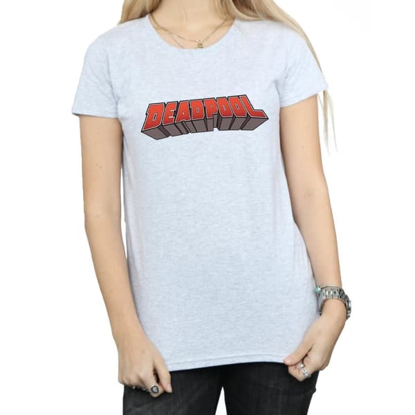 Marvel Womens/Ladies Deadpool Text Logo Cotton T-Shirt