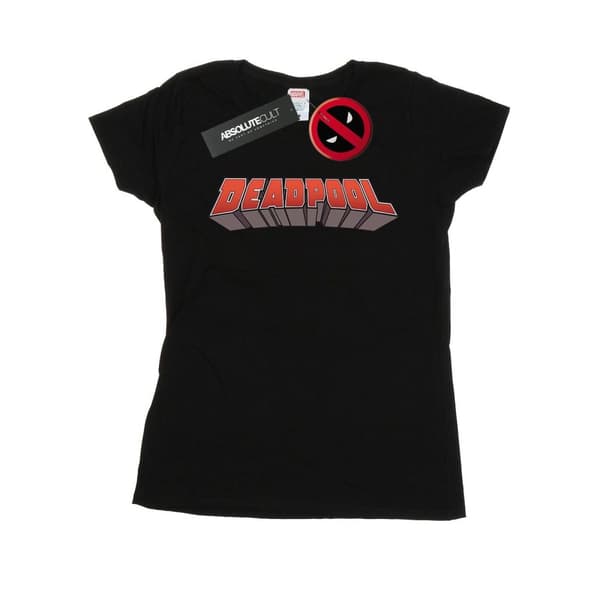 Marvel Womens/Ladies Deadpool Text Logo Cotton T-Shirt