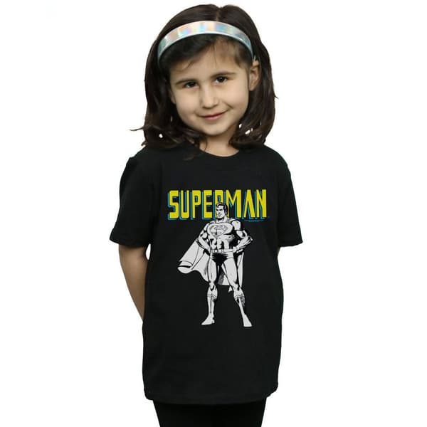 DC Comics Superman Mono Action Pose T-shirt i bomull för flickor