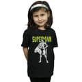 Miniatyrbild 2 av 3: DC Comics Superman Mono Action Pose T-shirt i bomull för flickor