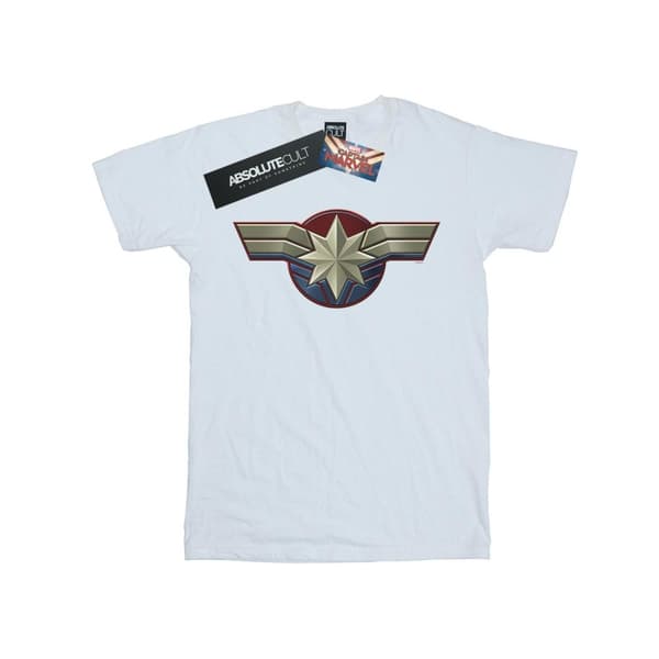 Marvel T-shirt med bröstemblem från Captain Marvel för pojkar