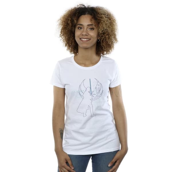 Star Wars Dam/Tjej Obi-Wan Kenobi Jedi Master Balance T-shirt i bomull