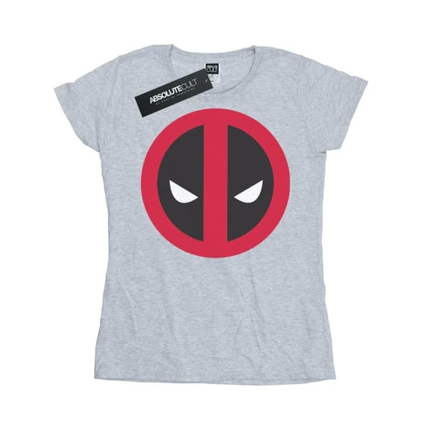 Marvel Dam/Tjej - Deadpool - T-shirt i bomull med stor ren logotyp