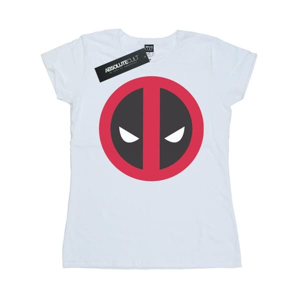 Marvel Dam/Tjej - Deadpool - T-shirt i bomull med stor ren logotyp White XXL