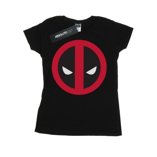 Marvel Dam/Tjej - Deadpool - T-shirt i bomull med stor ren logotyp