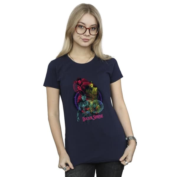 Marvel Doctor Strange - T-shirt i bomull med regnbågsfärger, dam/dam