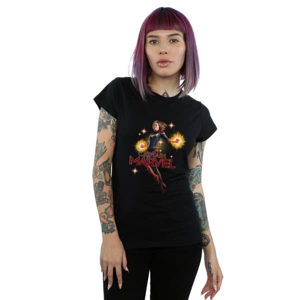 Marvel Womens/Ladies Captain Marvel Carol Danvers Cotton T-Shirt