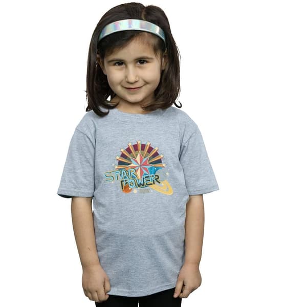 Marvel Captain Marvel Star Power T-shirt i bomull för flickor