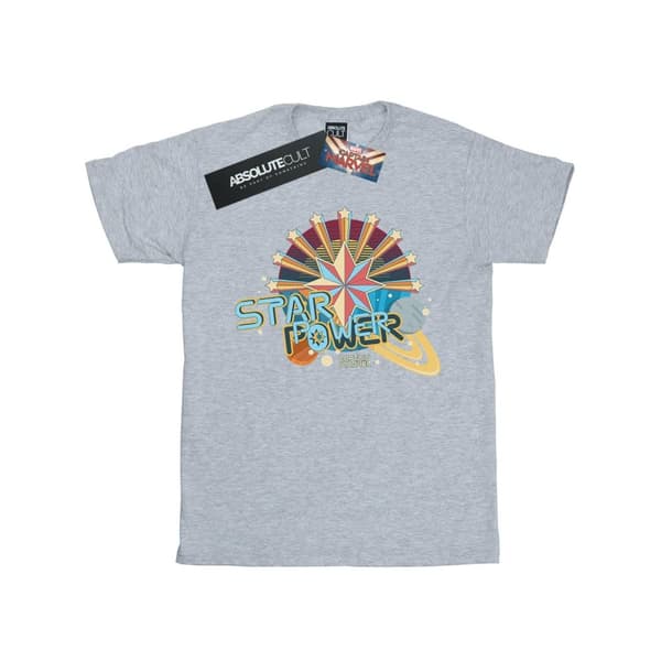 Marvel Captain Marvel Star Power T-shirt i bomull för flickor