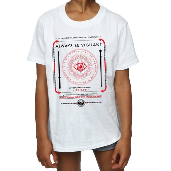 Fantastic Beasts T-shirt i bomull för flickor - Always Be Vigilant
