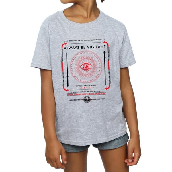 Fantastic Beasts T-shirt i bomull för flickor - Always Be Vigilant
