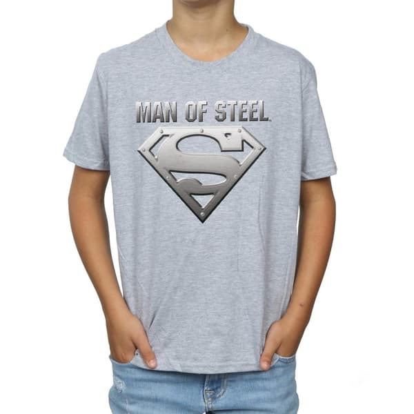 DC Comics Boys Superman Man Of Steel Shield T-Shirt